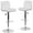 White, variant on Flash Furniture Marietta 2 Pack Contemporary Gray Vinyl Adjustable Height Barstool with Rolled Seat and Chrome Base
