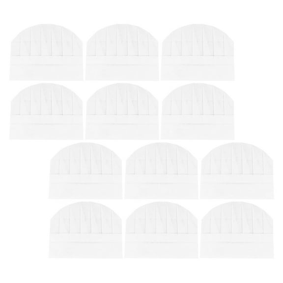 12 Pcs Chef Hat The Kids Hats for Small Paper Kitchen Serving White Work Child
