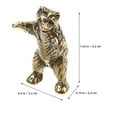 thumbnail image 2 of OULII Bear Home Decor Brass Bear Figurines Golden 2Pcs, 2 of 8