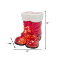 thumbnail image 2 of 16.3 in. Illuminating Resin Holiday Santa Boots with LEDs, 2 of 4