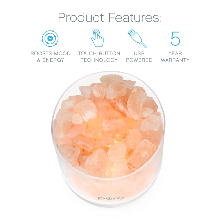 Pure Enrichment PureGlow USB Salt Lamp, 4.35 Inch photo 2