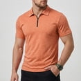 thumbnail image 2 of LTTVQM Quarter Zip Up Pullover for Men Collar Shirts Long Sleeve Golf Tops 2026 Spring Athletic Casual Workout Orange M, 2 of 6
