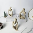 thumbnail image 3 of Estatua de pensador nórdico, colección abstracta, figura para estantería, sala de estar Ambas manos, 3 of 9