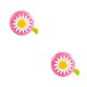 thumbnail image 1 of Greeniant Timbre de bicicleta Alarmante Anillo de bicicleta Forma de flor Timbre decorativo para manillar de bicicleta, rosa y verde rosado verde 2piezas Greeniant CBP022117, 1 of 6