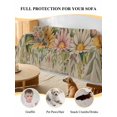 thumbnail image 4 of Vintage Daisy Floral Couch Cover, Spring Flowers Botanical Leaves Rustic Sofa Cover Blanket for 3 Cushion Couch, Sectional Sofa Slipcover Furniture Protector for Living Room Bedroom 71''x134'', 4 of 9