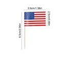 thumbnail image 3 of JeashCHAT 100 Pcs American Flag Toothpicks, Patriotic Toothpick Flags, Cocktail Picks Dessert Cupcake Toppers for Independence Day Party Food Cake Decoration, 3 of 6