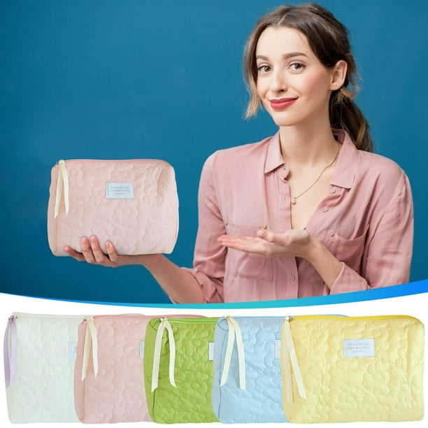 Organizador portátil de bolsa de maquillaje – Caja de almacenamiento para lavado de viaje de gran capacidad • Funda impermeable con cremallera • Nailon ligero • 26x18x7cm • Multiusos para