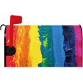 thumbnail image 1 of Abstract Rainbow Mailbox Cover Colorful Stripes Grunge Magnetic Mailbox Covers Modern Rustic Countryside Style for Garden Yard Home Decors Post Letter Box Cover Standard Size 21x18 Inch, 1 of 1