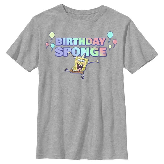 Boy's SpongeBob SquarePants Birthday Sponge  Graphic Tee Royal Blue Small