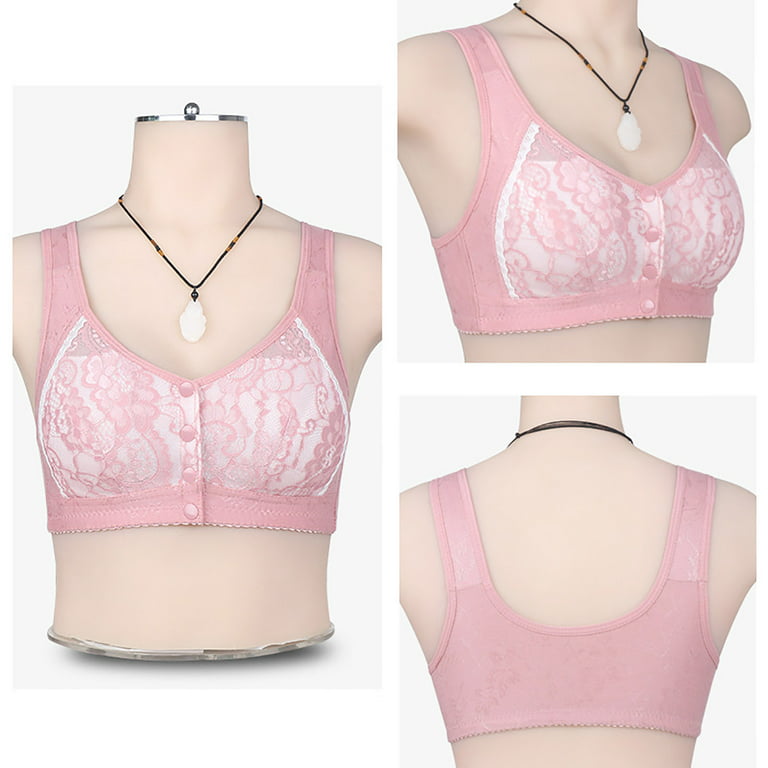 EINCcm Bras for Women, Push-up Bra, Womens Lingerie, Women's Bra Wire Free  Underwear One-Piece Bra Everyday Underwear, Pink, 40 