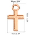 thumbnail image 2 of Uxcell Cross Charm Cross Pendants Bulk Mini Cross Charm Pendants Alloy for Jewelry Making Rose Gold 200 Pcs, 2 of 5