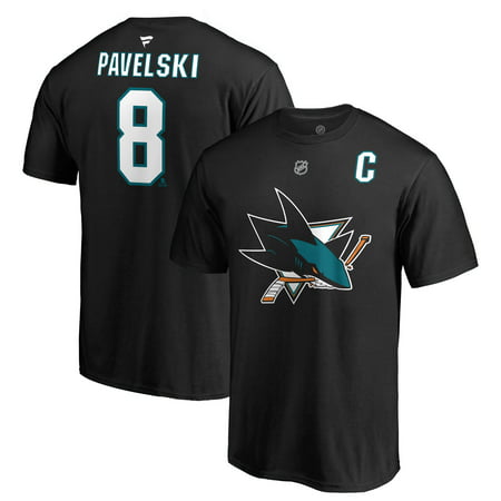 Joe Pavelski San Jose Sharks Fanatics Branded Player Authentic Stack Name & Number T-Shirt - (San Jose Sharks Best Players)