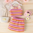 thumbnail image 2 of Child Girls 4-10T 2PC Summer Outfit Set Adorable Sleeveless Top + Casual Shorts Gibobby,5-6 Years,Pink, 2 of 5
