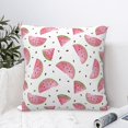 thumbnail image 6 of Rateoe Watermelon Pattern Throw Pillow Cover Premium Pillow Stuffer Sham Square for Decorative Cushion Bed Couch Sofa(Pillow insert not included), 6 of 8