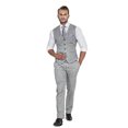 thumbnail image 2 of Wehilion Men's Suit Linen Suit for Men Wedding Outfit 2 Piece Suits Groomsmen Tuxedo Suits Prom Beach Vest and Pants Suit Set Gray 3XL, 2 of 5
