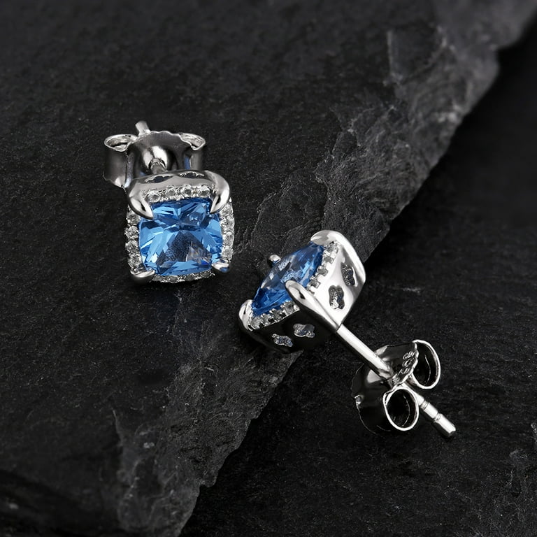 Mens blue earrings store