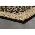 thumbnail image 5 of Elegance Transitional 5' x 7' Black and Beige Polypropylene Indoor Area Rug, 5 of 9