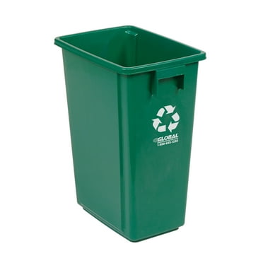 Global GX-001AB-2 12 x 18 x 24 in. 15 gal Recycling Container, Green