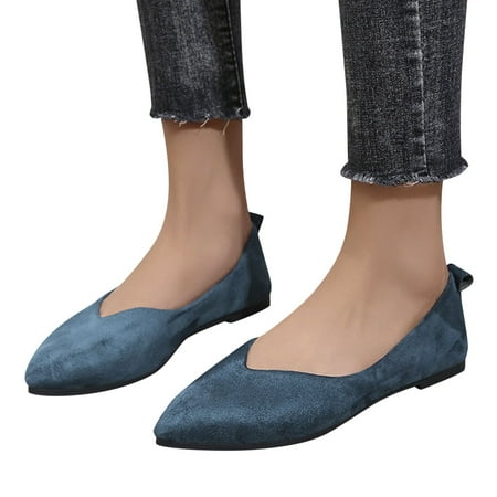 

f21 Fashion Womens Casual Shoes Breathable Slip On Outdoor Leisure Shoes Womens Flat Sandals Dress Shoes Size 7.5 Blue