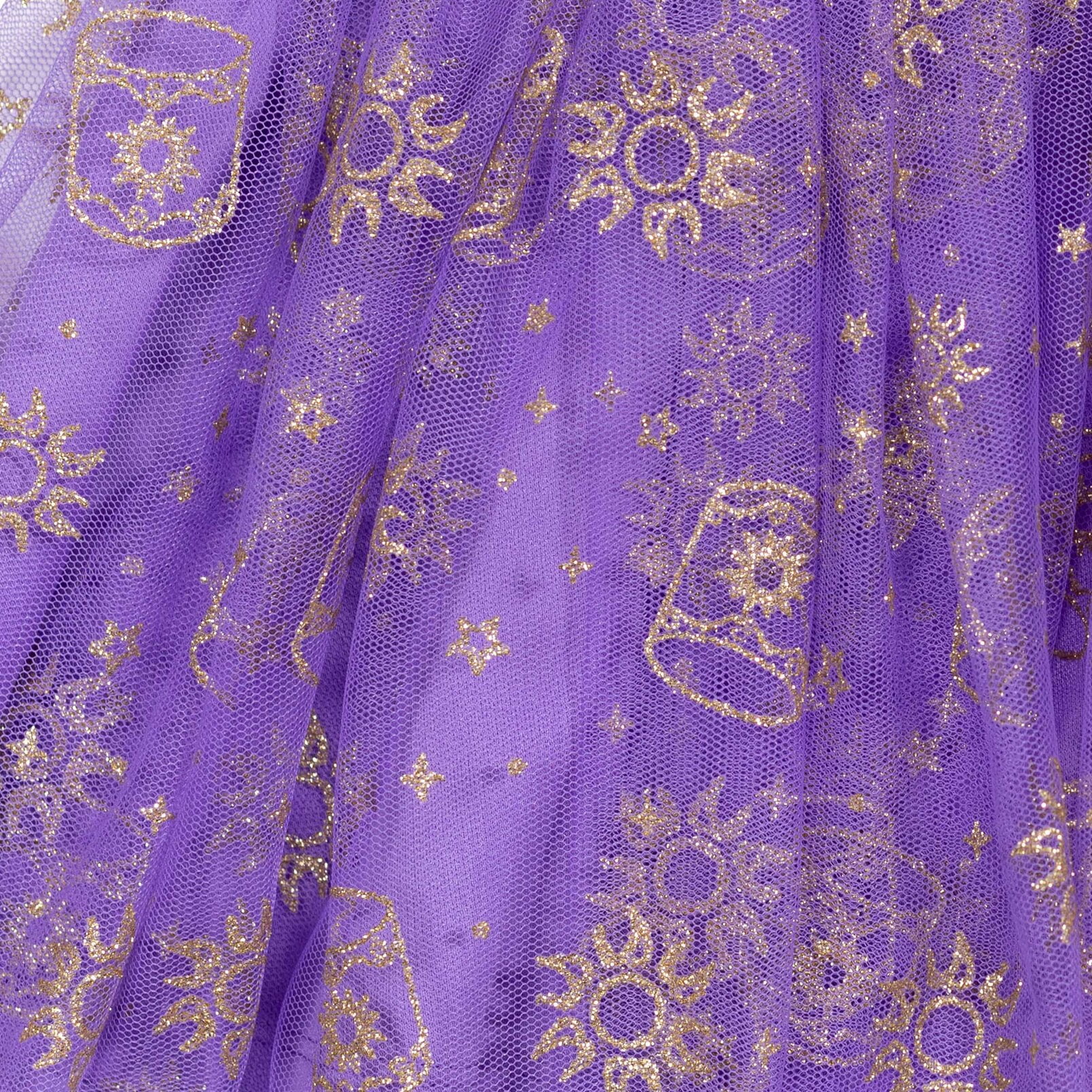 Disney Tangled Little Girls' T-Shirt and Tutu Skirt Set with Scrunchie Purple Rapunzel
