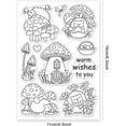 thumbnail image 6 of Mushroom Hedgehog Clear Stamps Mushroom House Silicone Stamps Rubber Transparent Rubber Seal Stamps for Card Making DIY Scrapbooking Crafting Decoration DIY, 6 of 8