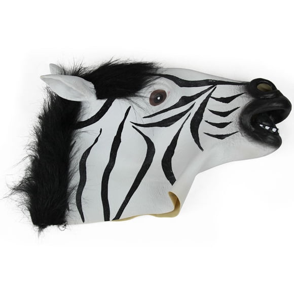 Máscara para cosplay, cebras, Halloween, carnaval, pascua, látex