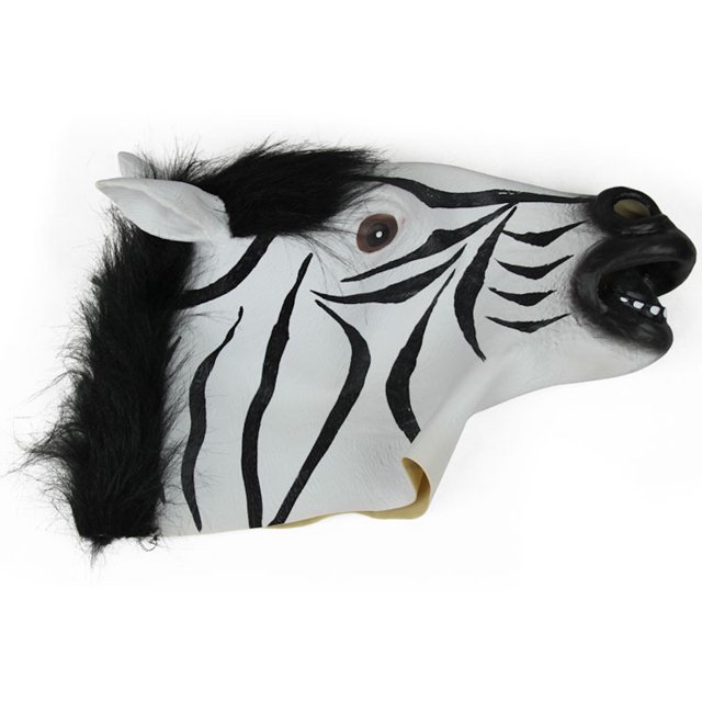Máscara para cosplay, cebras, Halloween, carnaval, pascua, látex