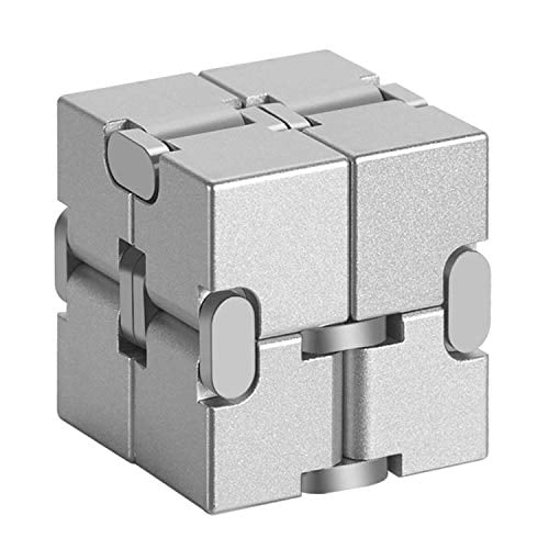 Black Aluminum Infinity Cube Fidget Toy Anxiety Stress ADHD OCD Adults Kids 