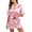 Pink, variant on Ekouaer Womens Satin Pajamas Set Button Down Silk 2 Piece Pj Sets Ruffled Short Sleeve Sleepwear