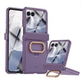 thumbnail image 1 of Vizvera para Samsung Galaxy Z Flip 7 Case con Soporte de Anillo y Protector de Pantalla y Protección de Bisagra, Carga Inalámbrica, Sensación de Piel PC Mate, Funda de Teléfono a Prueba de Golpes-mor, 1 of 9