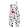 thumbnail image 4 of Ruyang Toddler Baby Jumpsuit Independence Day Clothing Girls Spaghetti Straps 𝐒tars USA Romper Kids American Flag Summer Outfit, 4 of 7