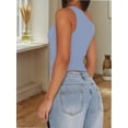 thumbnail image 2 of Women Off One Shoulder Tanks Sleeveless Going Out Shirts Slim Ruched Summer Fashion Tops Outfit, 2 of 4