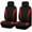 Red, variant on Plain Fabric Car Seat Cover Set Sports Design Biocolor Stylish Car Seat Protect Fit for Most Car