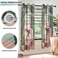 thumbnail image 3 of Yayeee Window Curtains Light Filtering 63"x42" Grommet Panel Pair Home Living Room Decor, Pink Sleeping Cat, 3 of 7