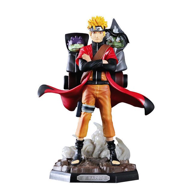 Figuras de Anime Naruto 23cm Uzumaki Naruto Sage Mode con luz Shippuden figuras de acción coleccionables juguetes para niños regalos de muñecas para niñosChina Gong Bohan LED