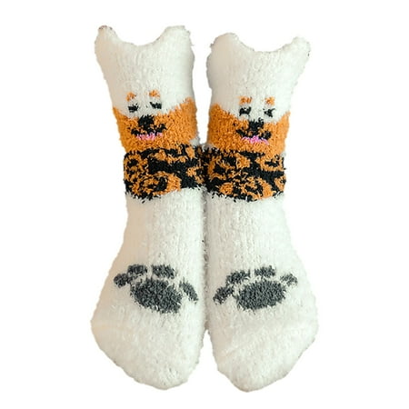 

WUDATI Layered Autumn and Winter Pure Cotton Heavyweight Women Winter Coral Velvet Socks Christmas Ball Gift Box Christmas Gift Thickened Cartoon Sleep Socks For Men And Women