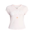 thumbnail image 5 of Women's Ice Cream Graphic Tee with Short Sleeves, Sizes XXS-XXL, 5 of 5