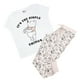 thumbnail image 1 of Winnie the Pooh - Set de Pijama Largo Its The Simple Things para Mujer (Blanco, Rosa, Negro), 1 of 4