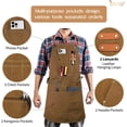 thumbnail image 5 of JASGOOD Work Aprons for Men Women with 9 Pockets Chef Apron Canvas Cross Back Aprons Heavy Duty Apron Black Tool Apron for Woodworkers Waterproof Apron, 5 of 9