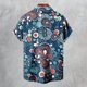 thumbnail image 5 of ZHAOCHENG Camisa hawaiana de manga corta para hombre, de verano, con bolsillo frontal, estampado hawaiano, informal, de algodón, estilo funky, de lino para playa, camiseta Y2K para hombre., 5 of 5