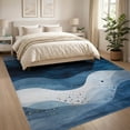thumbnail image 3 of ODIKA 8'x10' Washable Area Rug Abstract Watercolor Modern Brushstroke Design With Flowing Wavy Motif for King Size Bedroom Under Bed, Master Suite, Non-Shedding, Easy Care, 3 of 7