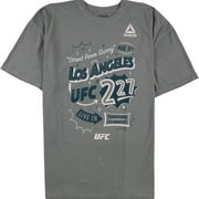 Reebok Mens Direct from Sunny Los Angeles Graphic T-Shirt, Grey, Medium
