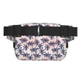 thumbnail image 3 of Rateoe Tropics Palm Trees Print Fanny Pack Belt Bag for Women and Men, Square Double-Layer Waterproof Waist Pack with Adjustable Strap for Hiking, Jogging, Cycling, 3 of 9