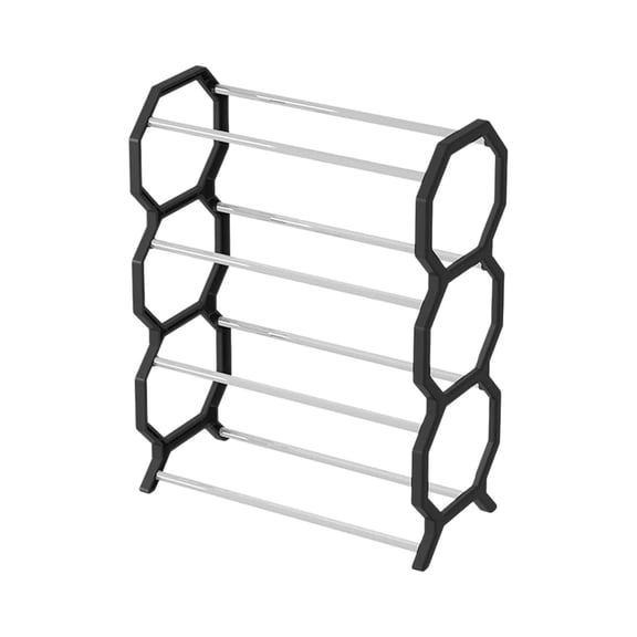 1 Pcs Shoe Rack Shoes Organizer, 4 Tiers Metal Shelves, Shoe Rack Organizer, Generic 4 Tier Stainless Steel Shoe Rack for Closet Entryway Bedroom Floor Outdoor