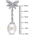 thumbnail image 2 of Everly Women's Cultured Pearl 10k White Gold Earrings, 2 of 5