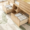 thumbnail image 6 of Harper & Bright Designs Twin Loft Bed with Storage Drawers, Cute House Loft Bed Frame with Roof and Guardrail, Low Loft Bed with Solid Wood Frame for Boys Girls, Natural, 6 of 15