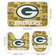 thumbnail image 3 of Green Bathroom 4 Pieces Set Shower Curtain, Toilet Lid Cover and Bath Mat, Non-Slip Rugs,Durable and Waterproof for Football Fans Bathroom Decor Set, 72" x 72", 3 of 6