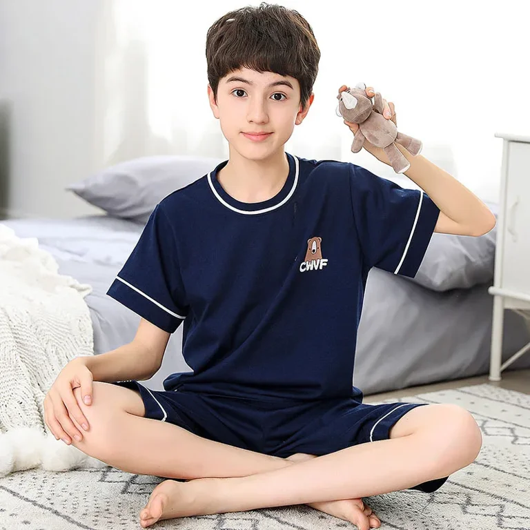 Teens Pajamas Short Sleeve 100 Cotton Pyjamas Big Kids Clothes Sets Children Boys Sleepwear Pajamas For Girls 10 12 14 16 Years Walmart