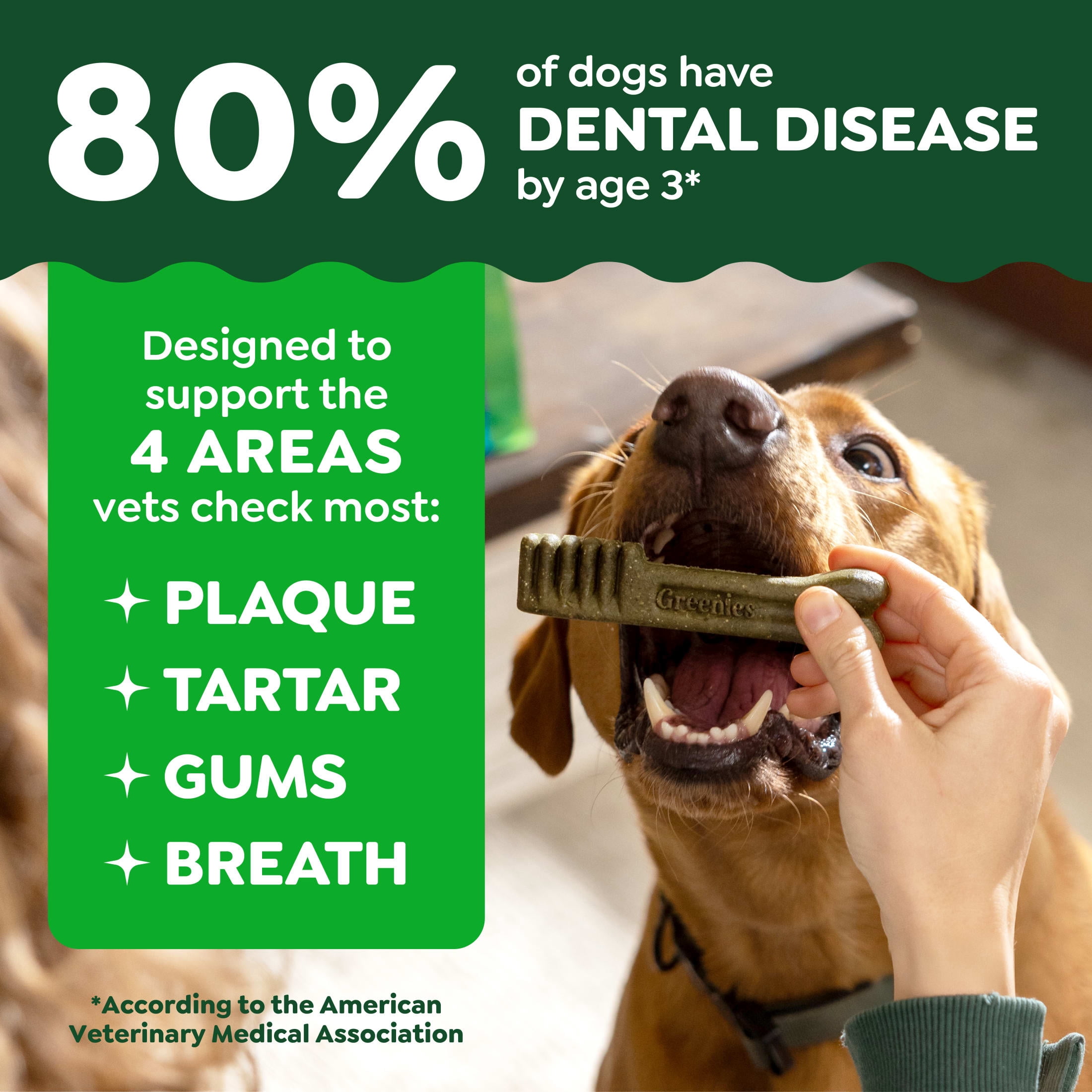 Greenies Natural Dental Puppy Treats Regular Size, 6 oz Pack (6 Count)