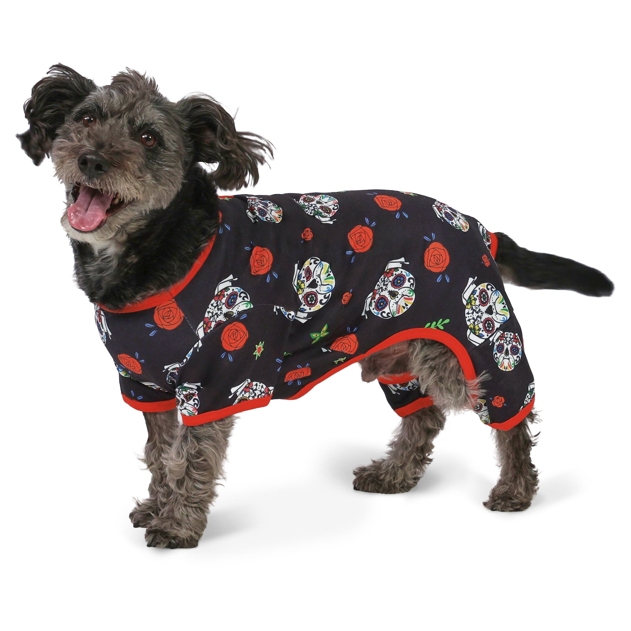 Vibrant Life Halloween Pajamas for Dogs, Day of the Dead, Multicolor, M